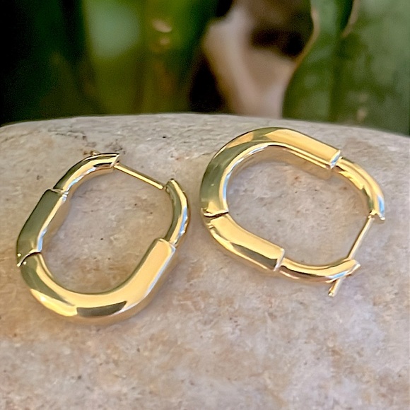 18 karat gold, Tiffany lock earrings - Picture 1 of 14